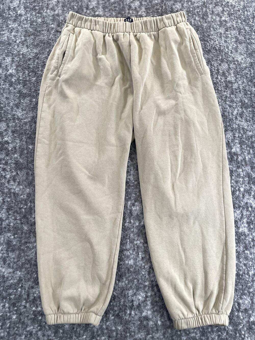 GAP Logo Fleece Jogger Sweatpants Khaki Men's XL Performance Pants